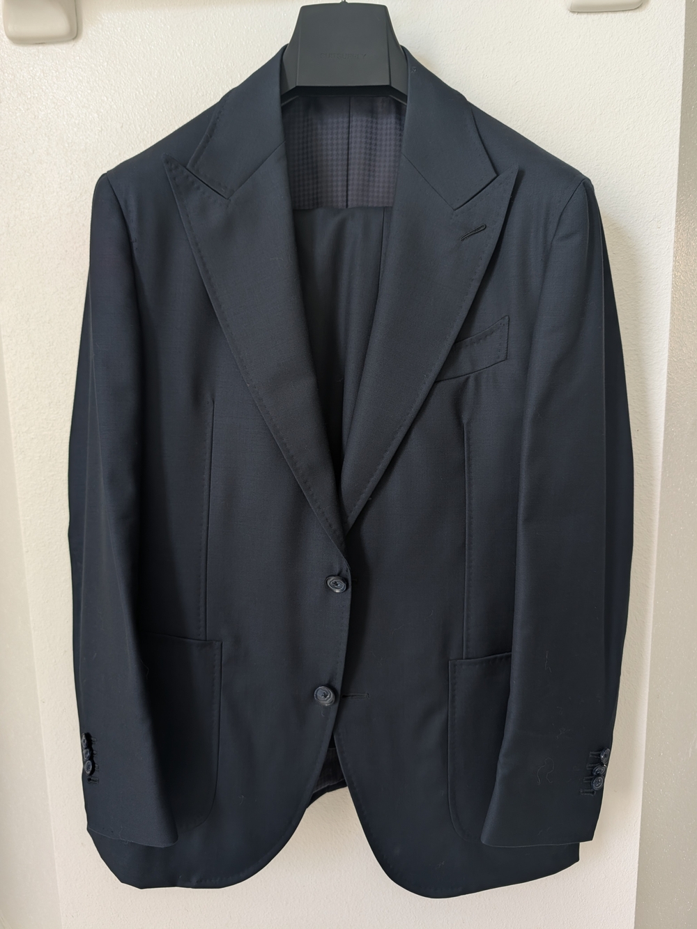 Custom La Spalla Navy Suit | 38S | S110 Wool